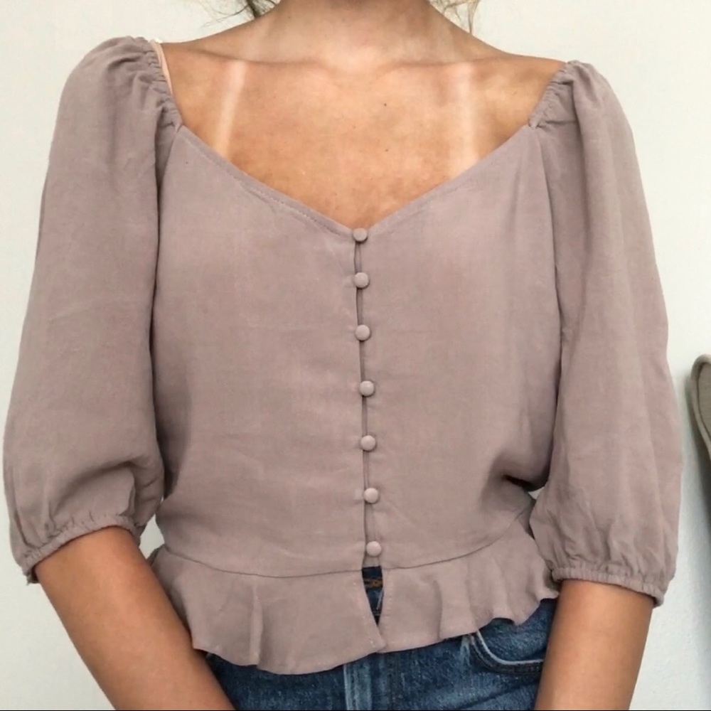 FOREVER 21 PEASANT BLOUSE